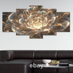 5Pcs Wall Art Canvas Painting Picture Home Decor Modern Abstract Flower Lights