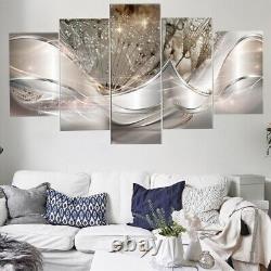 5Pcs Wall Art Canvas Painting Picture Home Decor Modern Abstract Poster Crystals