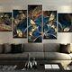 Abstract Fantasy Flowers Art 5 Pieces canvas Wall Art Poster Picture Home Decor