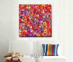 Abstract Poppies Stretched Canvas Print Framed Wall Art Home Decor Painting A386
