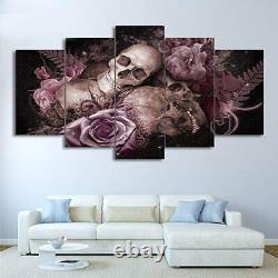 Abstract Rose Skull 5 Pieces Canvas Print Poster HOME DECOR Wall Art