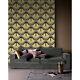 Abstract art deco Non-woven wallpaper black and yellow Home wall mural