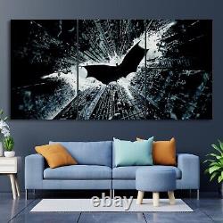 Batman Dark Knight film Gotham 3 Piece Canvas Wall Art Print Poster Home Decor