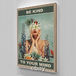 Be Kind To Your Mind Deco Art Motivation POSTER / CANVAS Retro Vintage