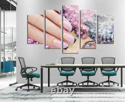 Beautiful Nails Painting 5 Pieces Canvas Print Wall Art Picture Poster Home Deco