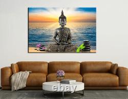 Buddha Meditation Beach Landscape Canvas Print Wall Art Poster Picture Home Deco