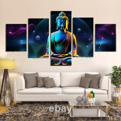 Buddha Meditation art 5 Panels canvas Printed Picture Home decor Wall art Cuadro