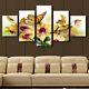 Butterfly Orchids Flower Nature 5 Pieces Canvas Print Poster HOME DECOR Wall Art