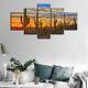 Cactus Desert in Sunset 5 PCs canvas Printed Picture Home decor Wall art Cuados