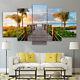 Coast Walk Palms Beach Paradise 5 Piece Canvas Print Wall Art Home Decor