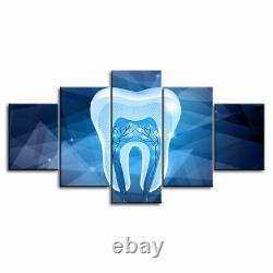 Dental Tooth X-Ray Dentist 5 Pieces Canvas Print Poster HOME DECOR Wall Art
