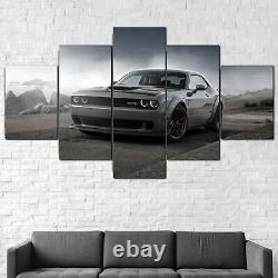Dodge Challenger SRT Muscle 5 PCs CANVAS Wall Decor and Home Decorating Cuadros
