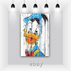 Dope Cartoon Art Disney Pop Art, Donald Duck Canvas Art, Fine Art Home Gallery