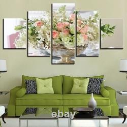 Flower Bouquet Rose Canvas Prints Painting Wall Art Home Decor Picture 5PCS