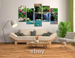 Forest Waterfall Landscape Canvas Prints Picture Living Room Wall Art Home Decor
