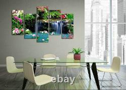 Forest Waterfall Landscape Canvas Prints Picture Living Room Wall Art Home Decor