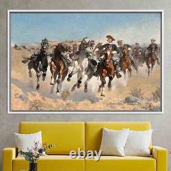 Frederic Remington Canvas, Horse Wall Art, Horse Canvas, Remington Wall Art