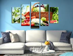 Fresh Vegetables Painting 5 Piece Canvas Print Wall Art Poster Picture Home Deco