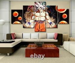 Goku Super Sayan Dragon Ballz 5 Pieces Canvas Print Poster HOME DECOR Wall Art