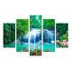 Green Forest Waterfalls Nature Poster Wall Art Home Decor Canvas Print Picture