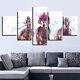 Horse Racing Abstract Canvas Prints Painting Wall Art Home Decor Picture 5PCS
