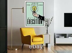 IDEAS Monopoly Motivation Success Game Work Home Wall Decor POSTER CANVAS ed2