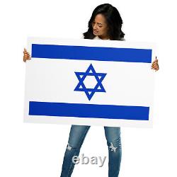 ISRAEL METAL POSTER national flag aluminum surface print artwork wall deco