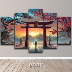 Japan Torii Gate Shinto 5 Pcs Canvas Wall Painting Poster Home Decor Cuadros