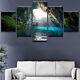 Lake Peaceful Nature Landscape 5 Pieces canvas Home Printed Decor Wall Art