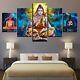 Lord Shiva Giving Blessing 5 PCs Canvas Print Poster HOME DECOR Wall Art Cuadro