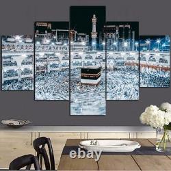 Mecca Kaaba Islamic Mosque 5 Piece CANVAS Wall Decor and Home Decorating Cuadros