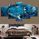 Mermaids Sexy Girl Underwater Canvas Prints Painting Wall Art Home Decor 5PCS