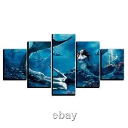 Mermaids Sexy Girl Underwater Canvas Prints Painting Wall Art Home Decor 5PCS