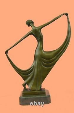Original Milo Acrobat Dancer Bronze Sculpture Statue Art Deco Home Office Decor