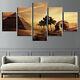 Pyramids Egyptian 5 Pieces canvas Printed Picture Home decor Wall art Cuadros