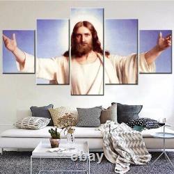 Religious Jesus Christ 5 Panel Canvas Print Poster HOME DECOR Wall Art Cuadro