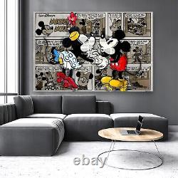 Romantic Art Mickey & Minnie Canvas Disney Love Art, Kid Characters Home Decor