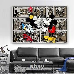 Romantic Art Mickey & Minnie Canvas Disney Love Art, Kid Characters Home Decor