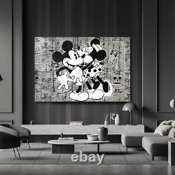 Romantic Art Mickey & Minnie Canvas Prints Disney Love Art, Vintage Home Decor