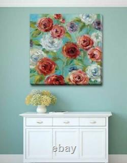 Roses Blossom Stretched Canvas Print Framed Wall Art Home Decor Painting F115