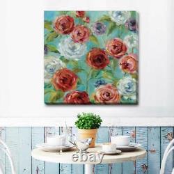 Roses Blossom Stretched Canvas Print Framed Wall Art Home Decor Painting F115