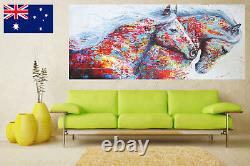 Running Horse Canvas Art Print Painting Poster Unframed Wall Picture Home Decor