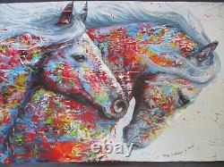Running Horse Canvas Art Print Painting Poster Unframed Wall Picture Home Decor