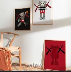 Set of 3 Kaws Art pieces Jordan Inspired wall art home decor
