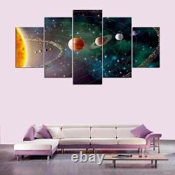 Solar System Planets 5 Pieces canvas Printed Picture Home decor Wall art Cuadros