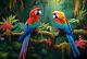 Tropical Birds Parrot Canvas Art Home Decor Wall Art Print Poster Painting 051