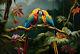 Tropical Birds Parrot Canvas Art Home Decor Wall Art Print Poster Painting 052