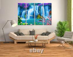 Wall Art Canvas Print Waterfall Landscape Painting Living Room Picture Home Deco