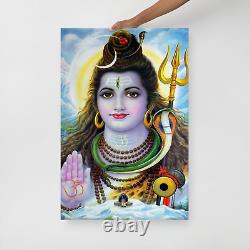 Wall Art Lord Shiva Canvas Home Office Decor Digital HQ Painting Canvas Gift