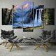 Waterfall Forest Nature Scenery 5 Piece canvas Wall Art Print Poster Home Decor
